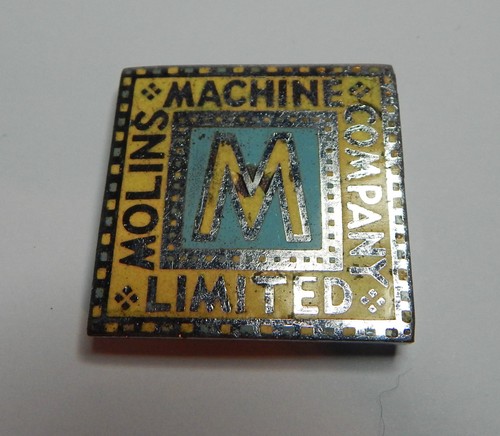 Enamel badge off mollins - a,